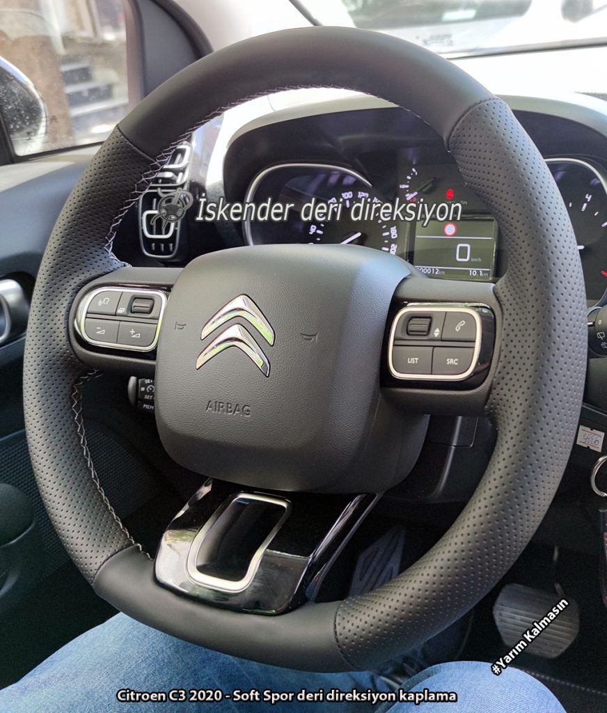 Citroen C3 deri direksiyon kılıfı