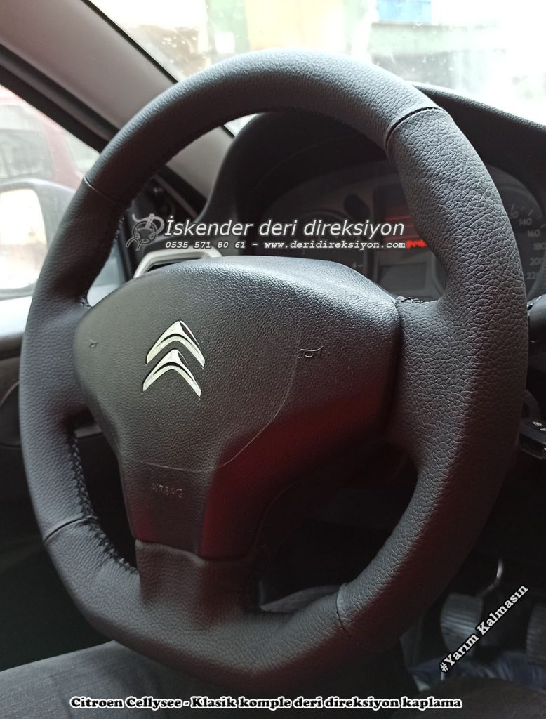 Citroen C-Elysee deri direksiyon kılıfı