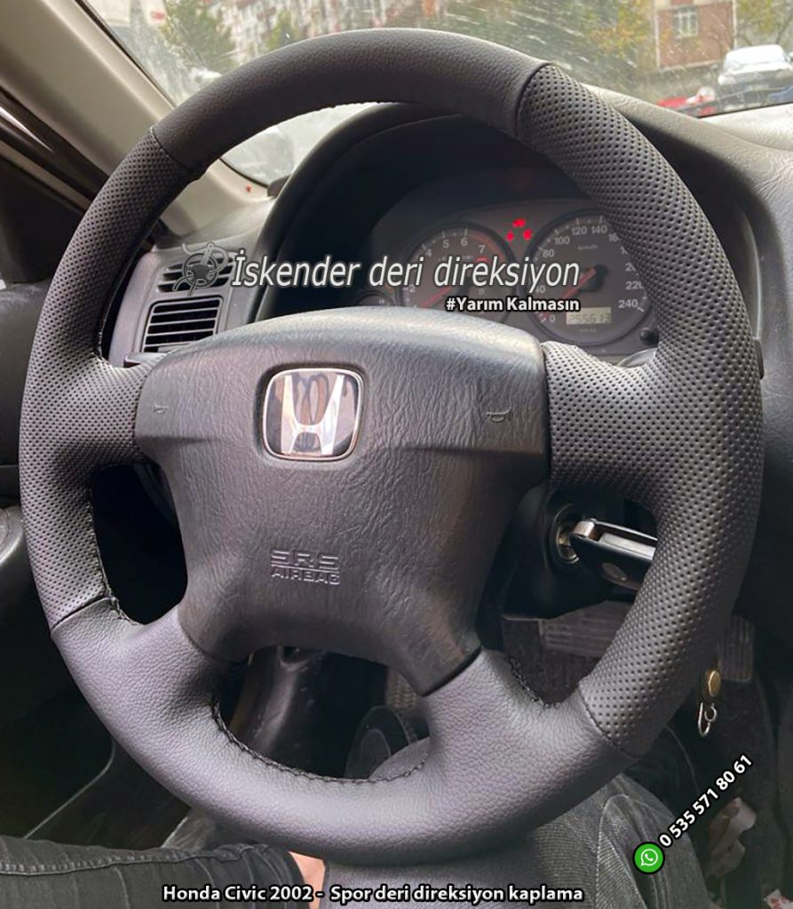 Honda Civic vtec deri direksiyon kılıfı