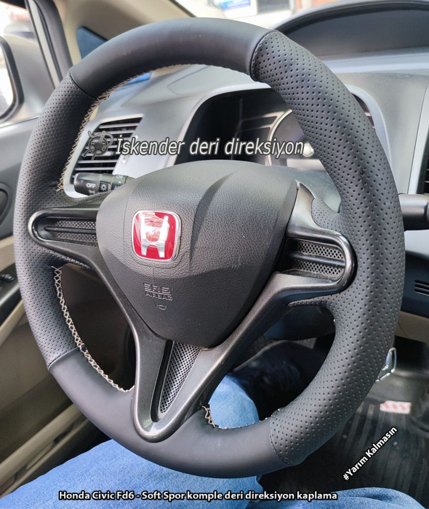 Honda Civic FD6 deri direksiyon kılıfı