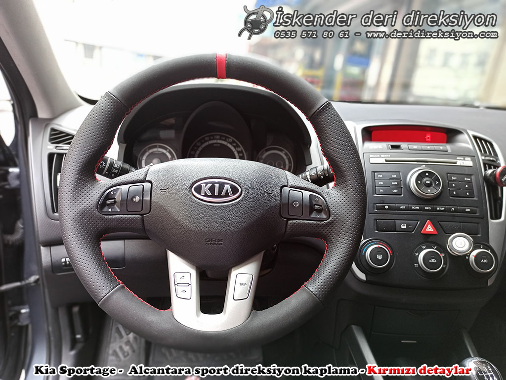 Kia Sportage deri direksiyon kılıfı