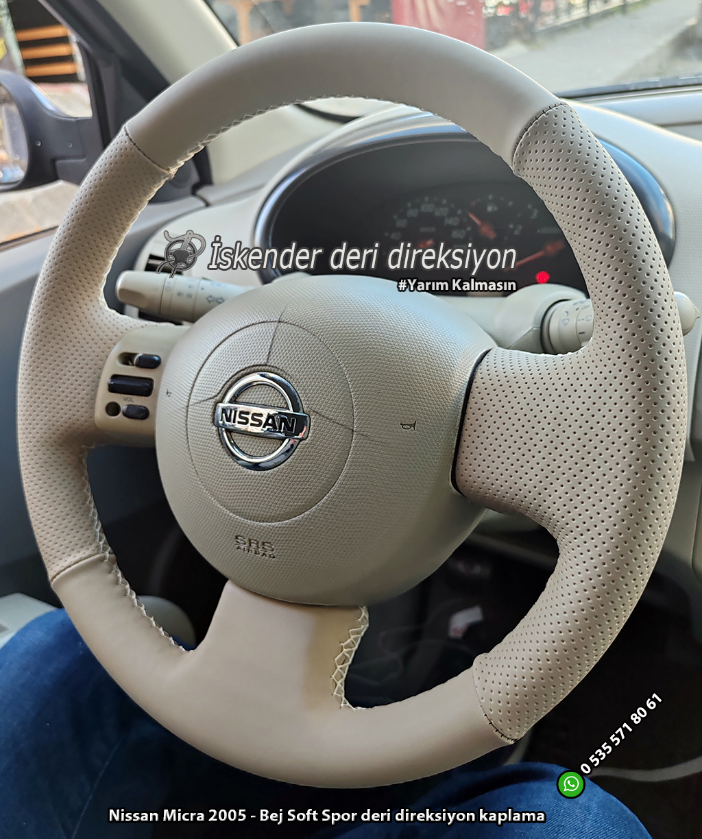 Nissan Micra deri direksiyon kılıfı