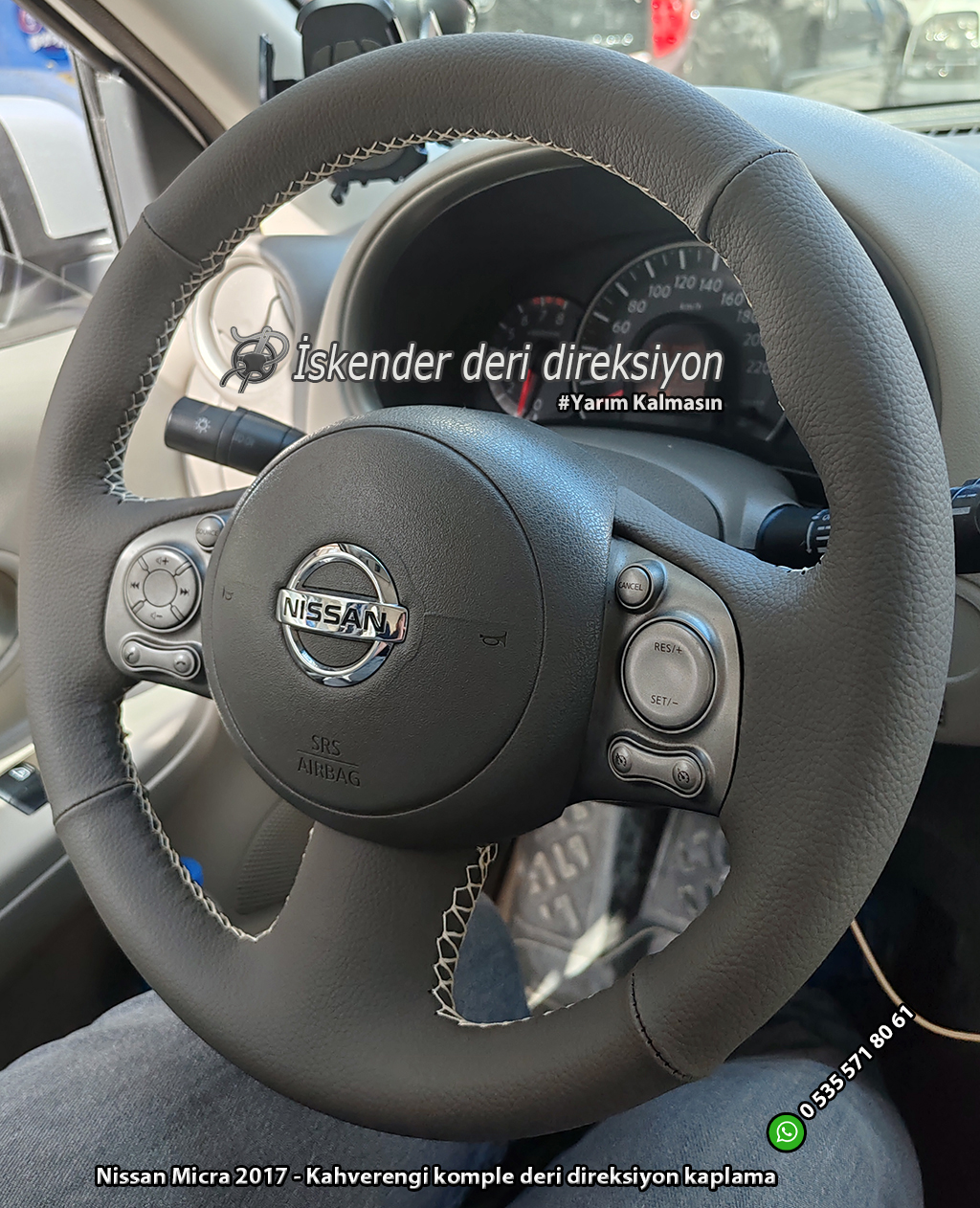 Nissan Micra deri direksiyon kılıfı