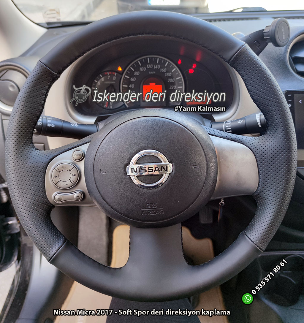Nissan Micra deri direksiyon kılıfı