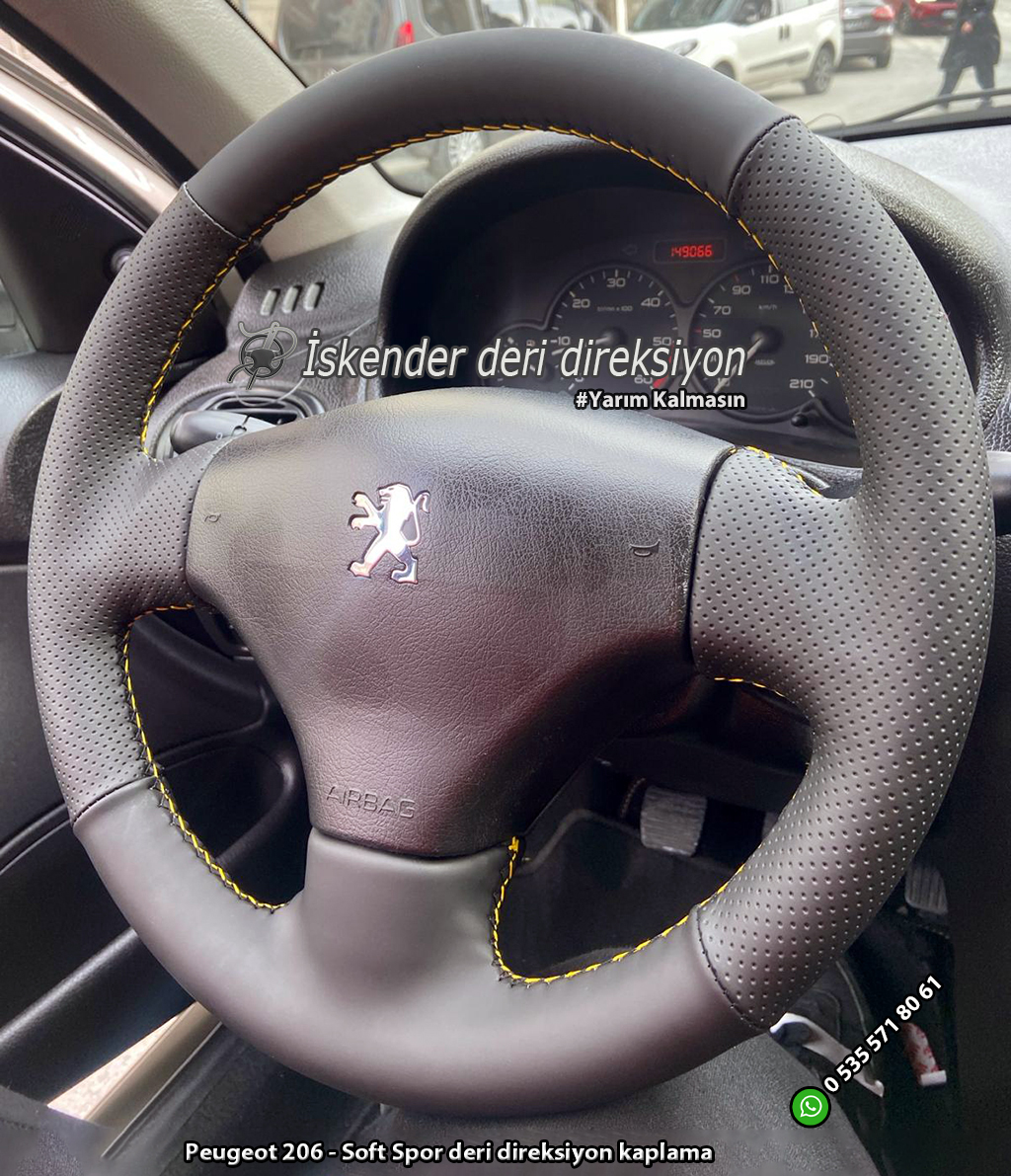 Peugeot 206 deri direksiyon kılıfı
