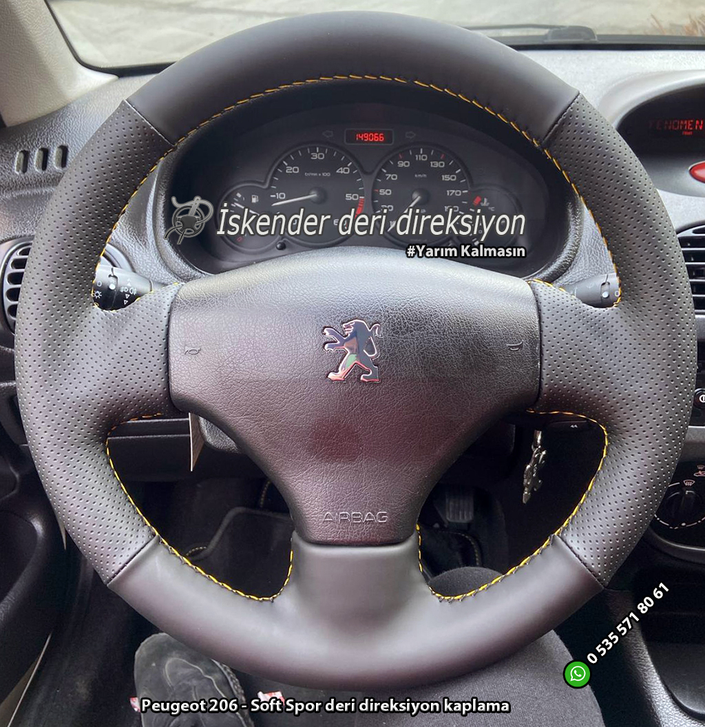 Peugeot 206 deri direksiyon kılıfı