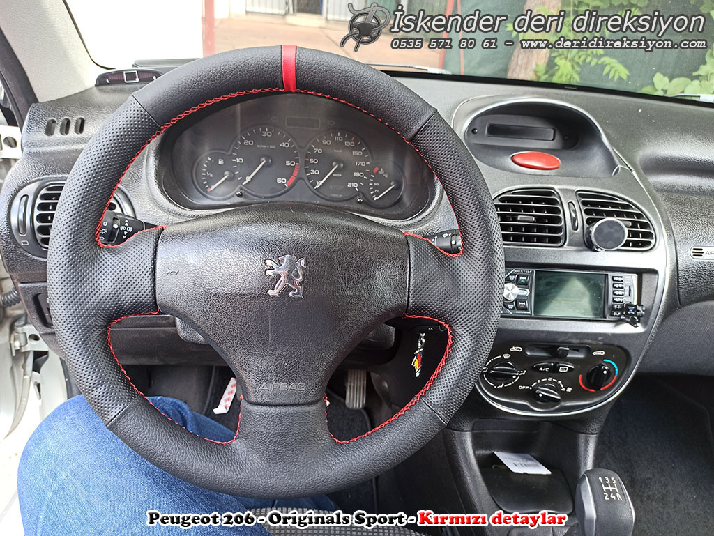 Peugeot 206 deri direksiyon kılıfı