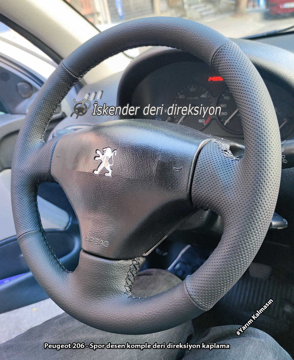 Peugeot 206 deri direksiyon kılıfı