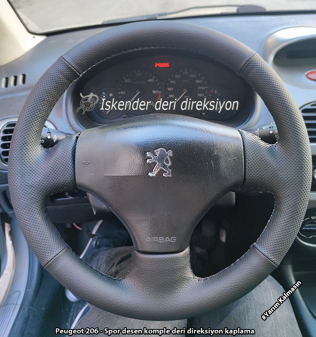 Peugeot 206 deri direksiyon kılıfı