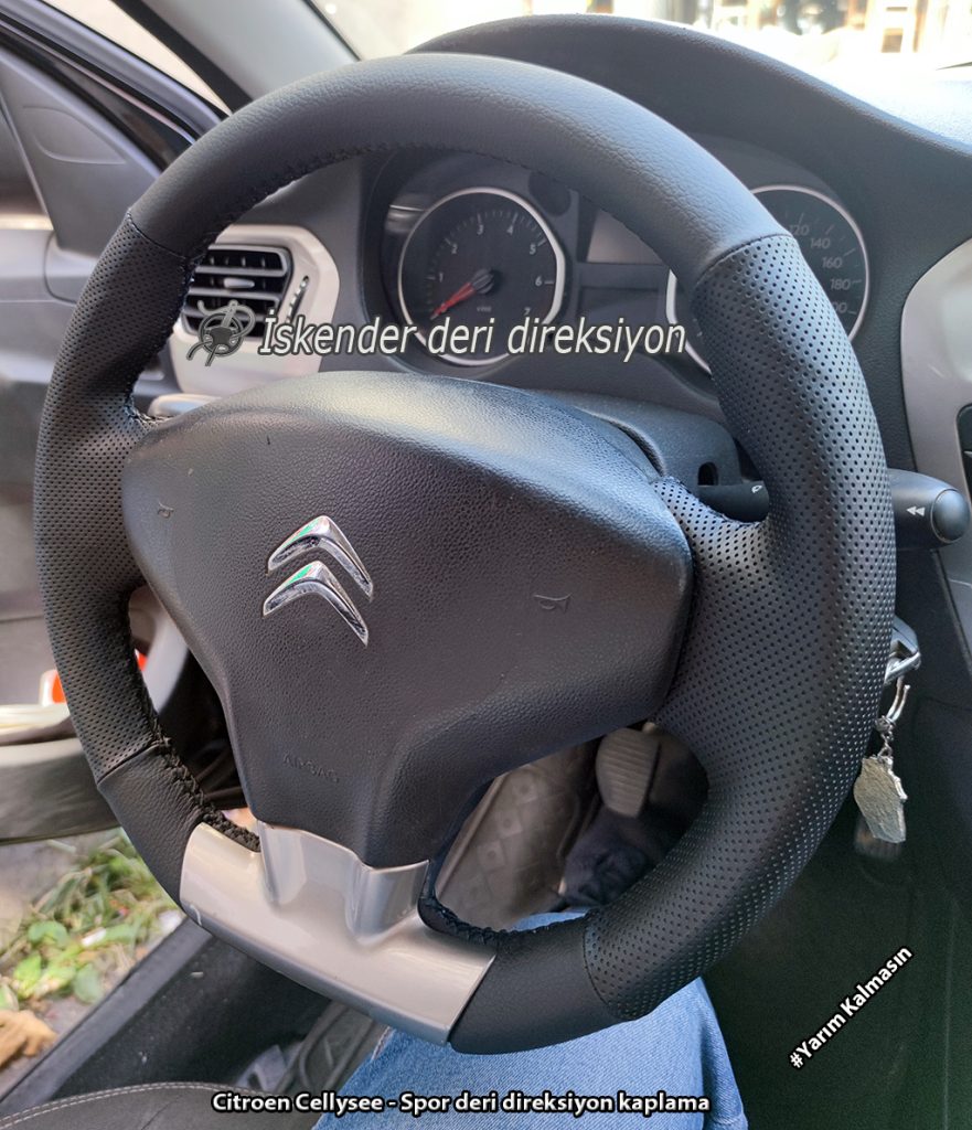 Citroen C-Elysee deri direksiyon kılıfı